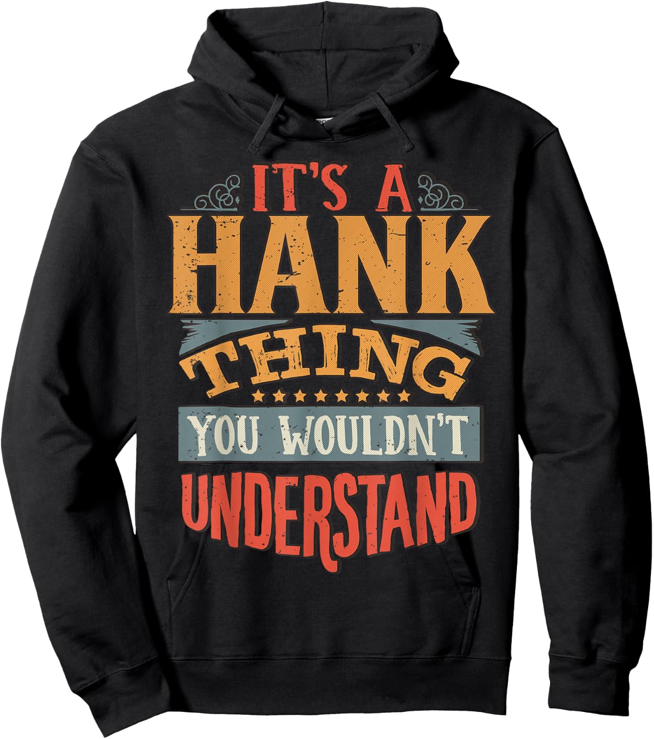 Hank Name Hoodie - Hoodie | Black