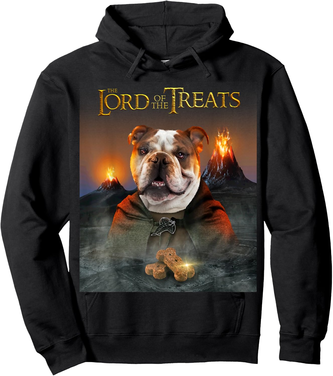 Lord of the Treats - Cute English Bulldog OEB Women Girls Kids Hoodie - Hoodie | Black