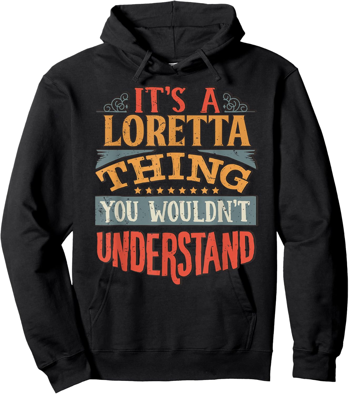 Loretta Name Hoodie - Hoodie | Black