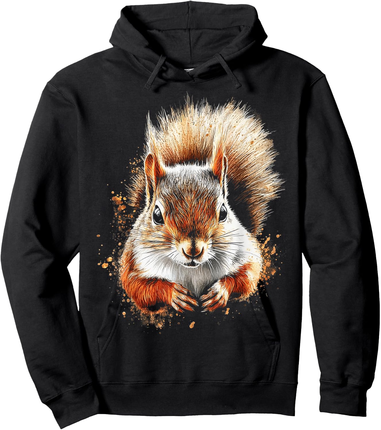 Squirrel Animal Graphic Painting Art Squirrel Hoodie - Hoodie | Black