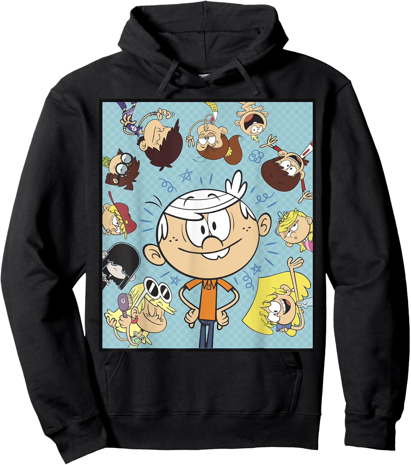 The Loud House Group Circle Portrait Poster Hoodie - Hoodie | Black