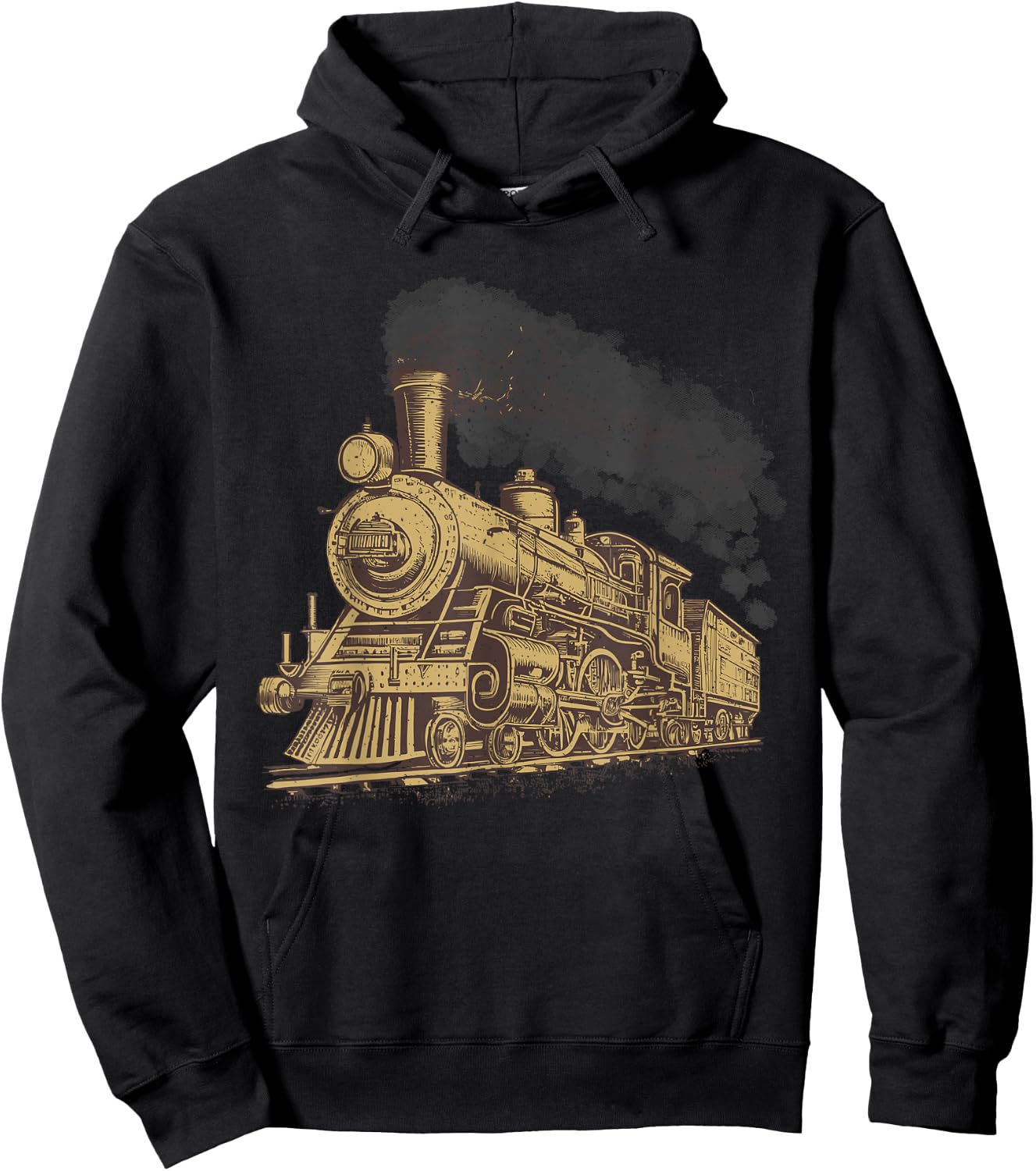 Cool Steam Train Art Women Locomotive Train Lover Hoodie - Hoodie | Black