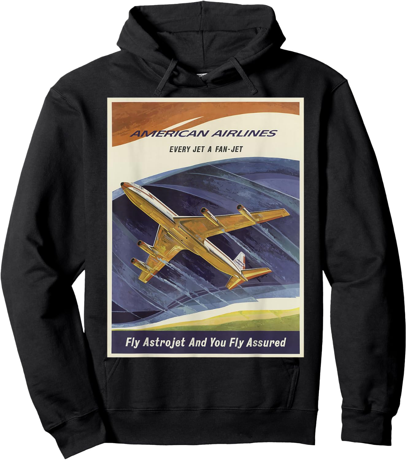 Vintage poster - Astrojet Retro Hoodie - Hoodie | Black