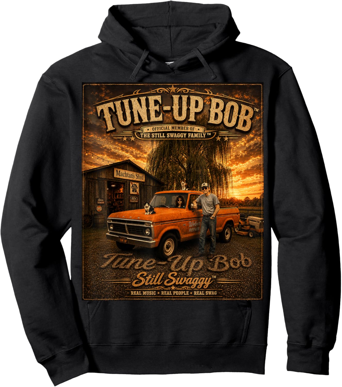 Tune Up Bob Garage Truck and Repair Shop Hoodie - Hoodie | Black