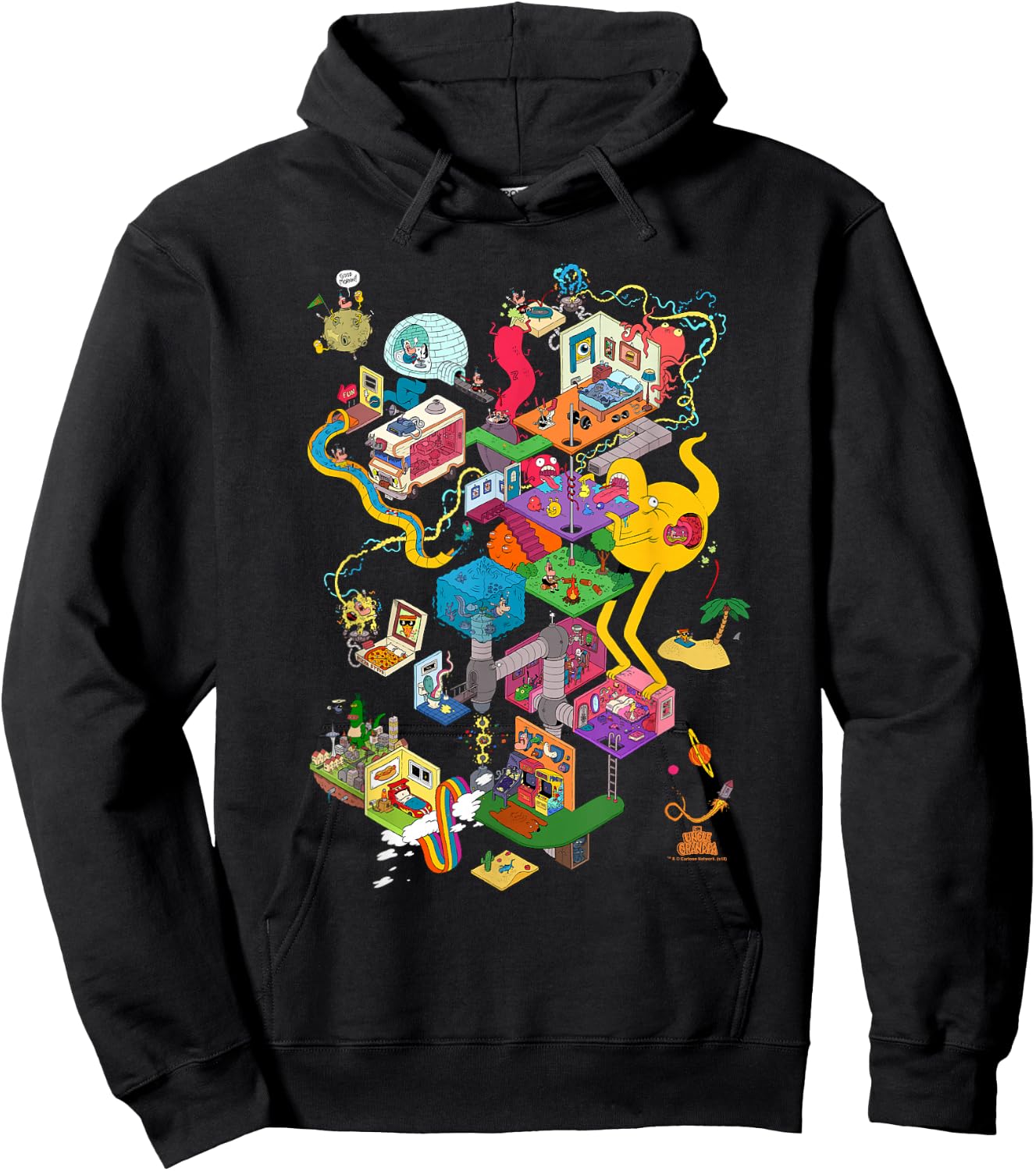 Uncle Grandpa Inside The Rv Hoodie - Hoodie | Black