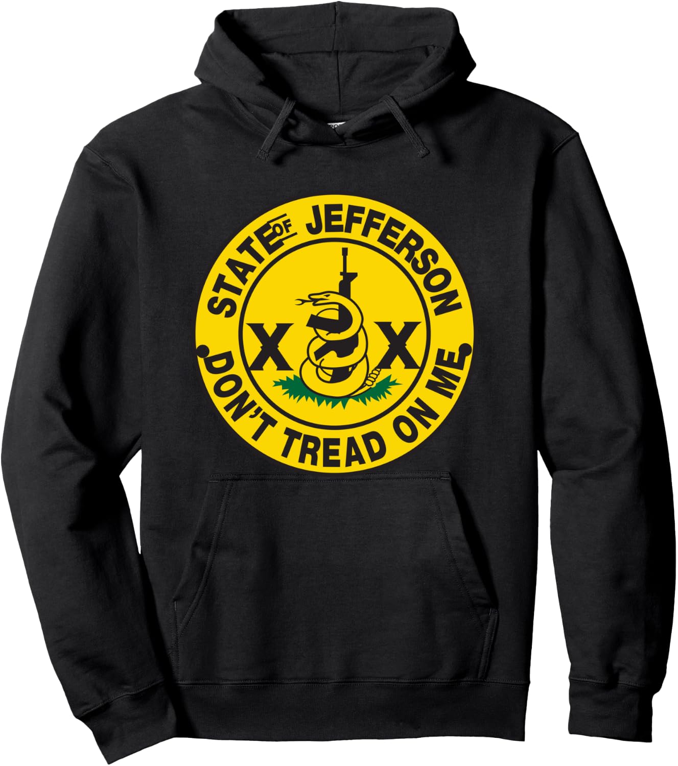 State of Jefferson Don't Tread on Me Shirt Hoodie - Hoodie | Black