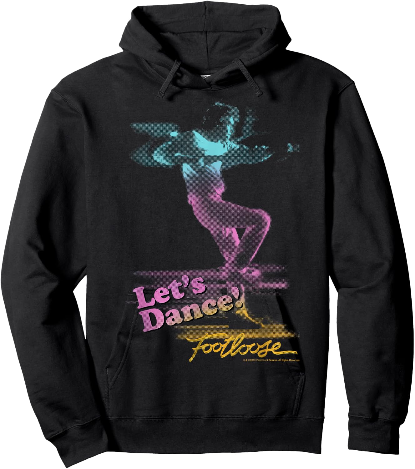 Footloose Let's Dance Neon Title Logo Hoodie - Hoodie | Black