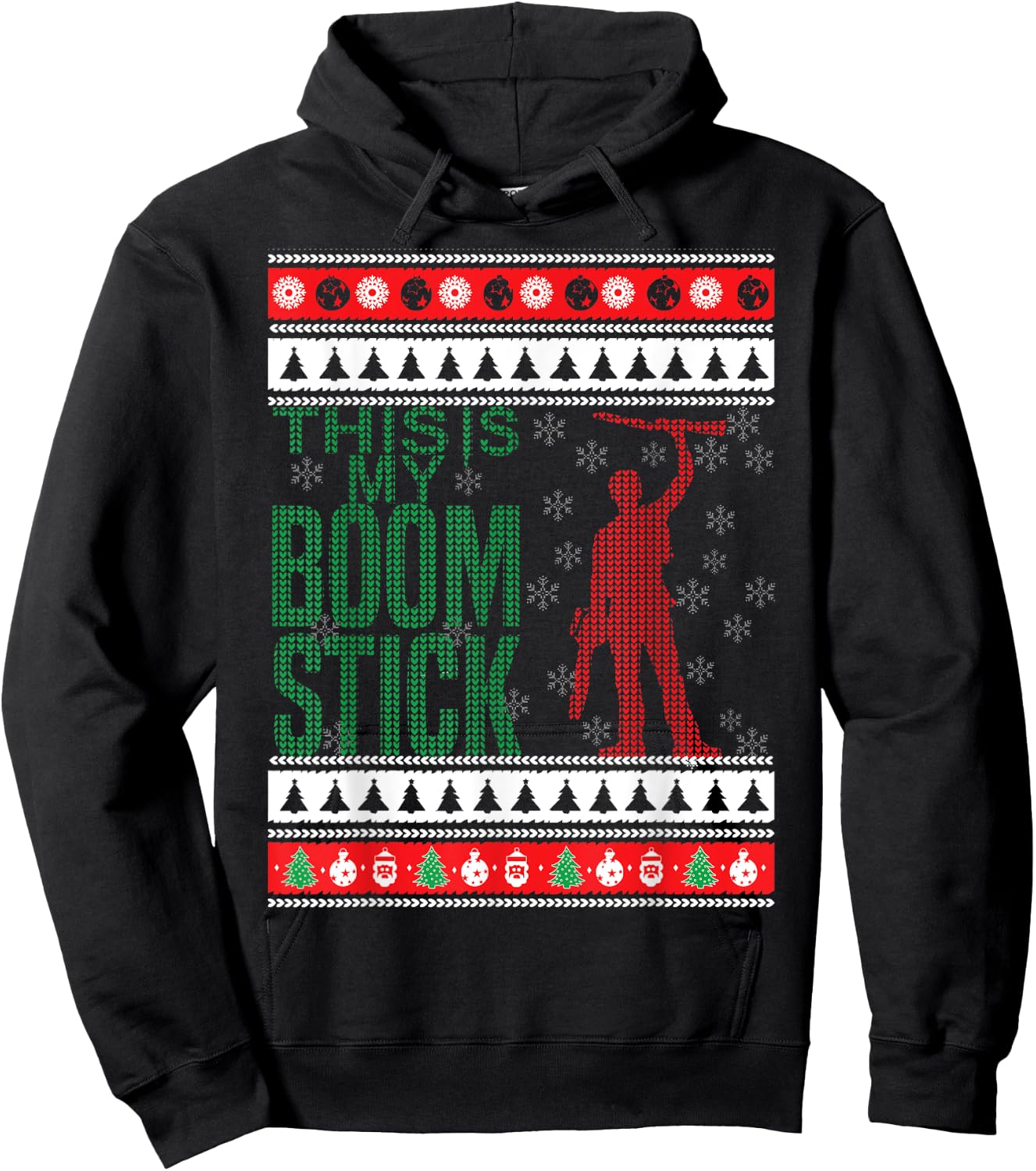 This Is My Boomstick Shotgun Christmas Snow Dead Evil Hoodie - Hoodie | Black