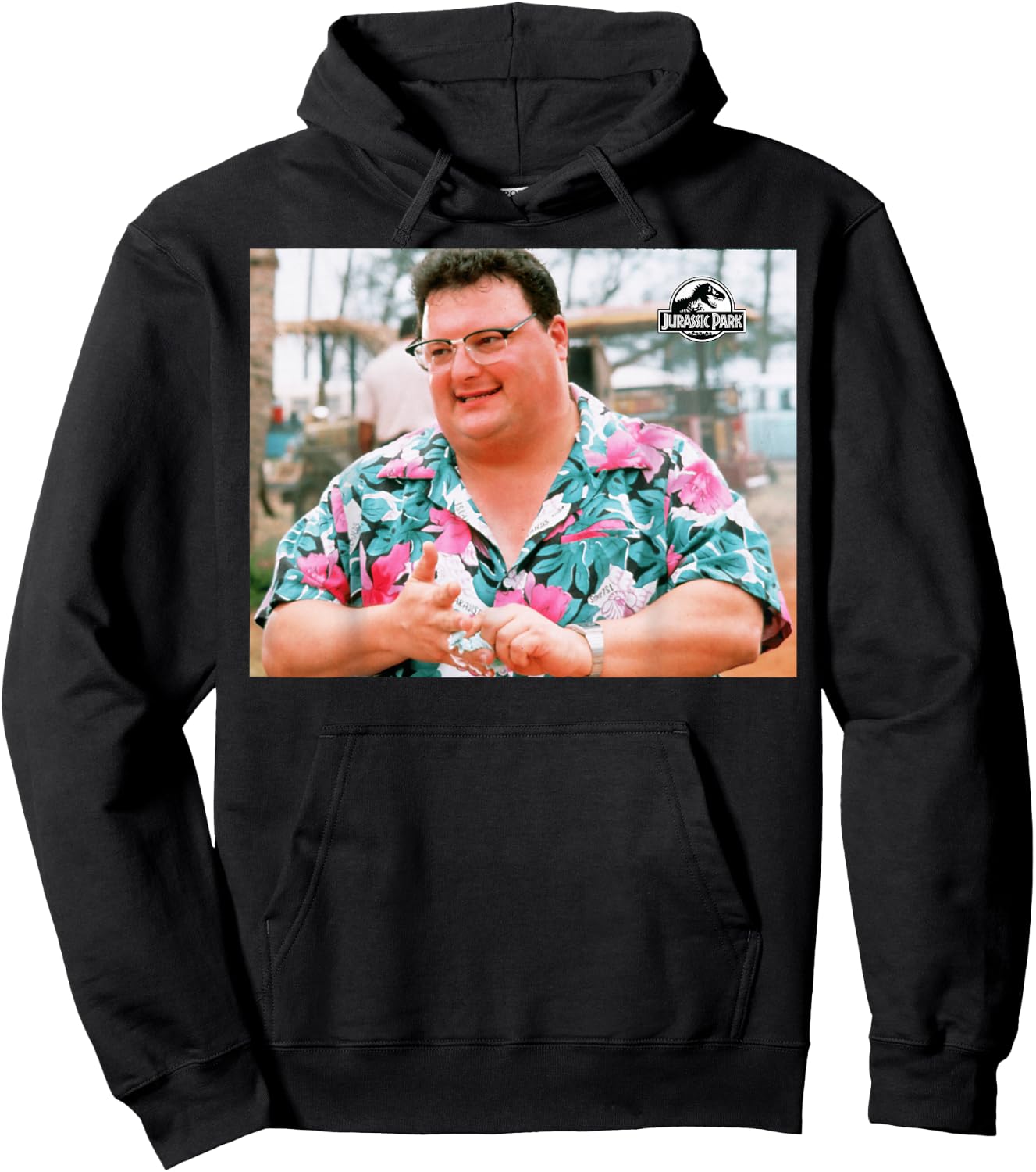 Jurassic Park Dennis Nedry Photoreal Small Hoodie - Hoodie | Black