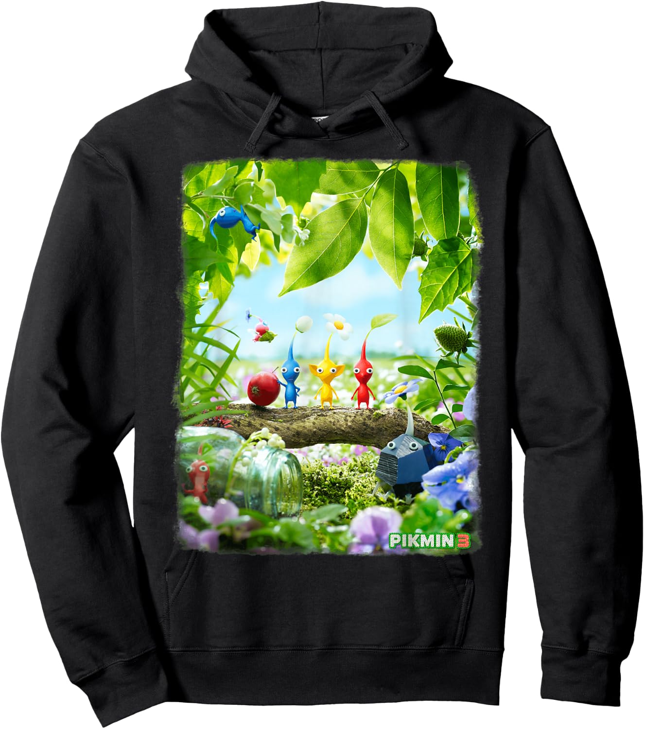 Nintendo Pikmin 3 Tree Group Shot Game Poster Hoodie - Hoodie | Black