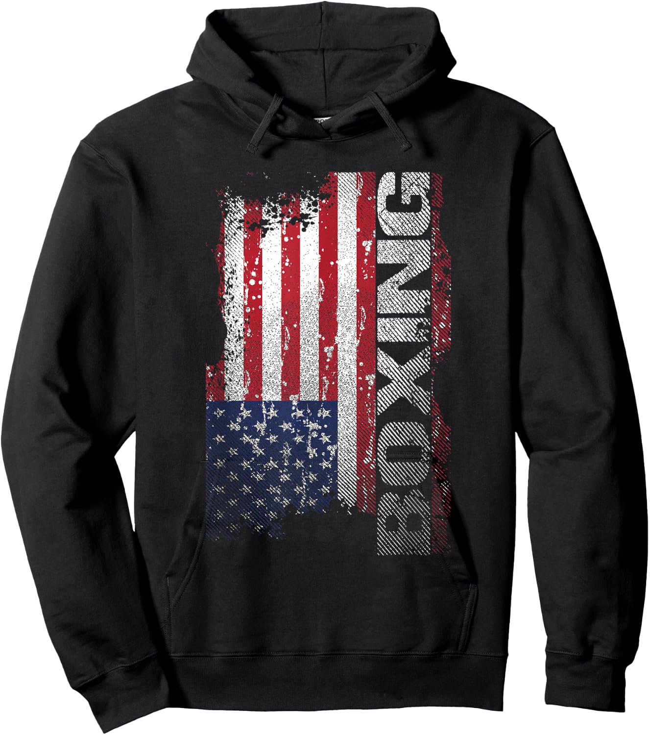 USA Flag Boxing , Boxer Gift Women Kids Men Hoodie - Hoodie | Black
