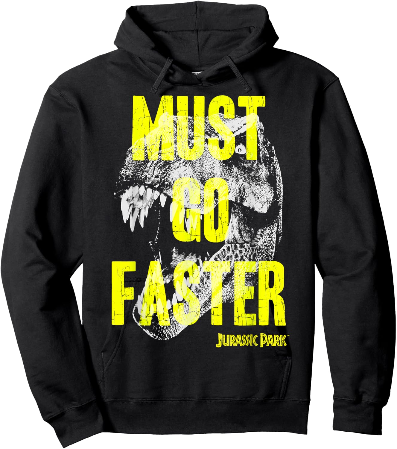 Jurassic Park T-Rex Must Go Faster Hoodie - Hoodie | Black