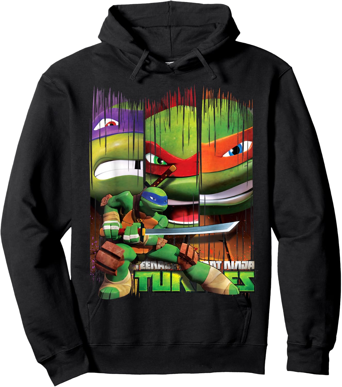 Teenage Mutant Ninja Turtles Leonardo Sword Stance Hoodie - Hoodie | Black