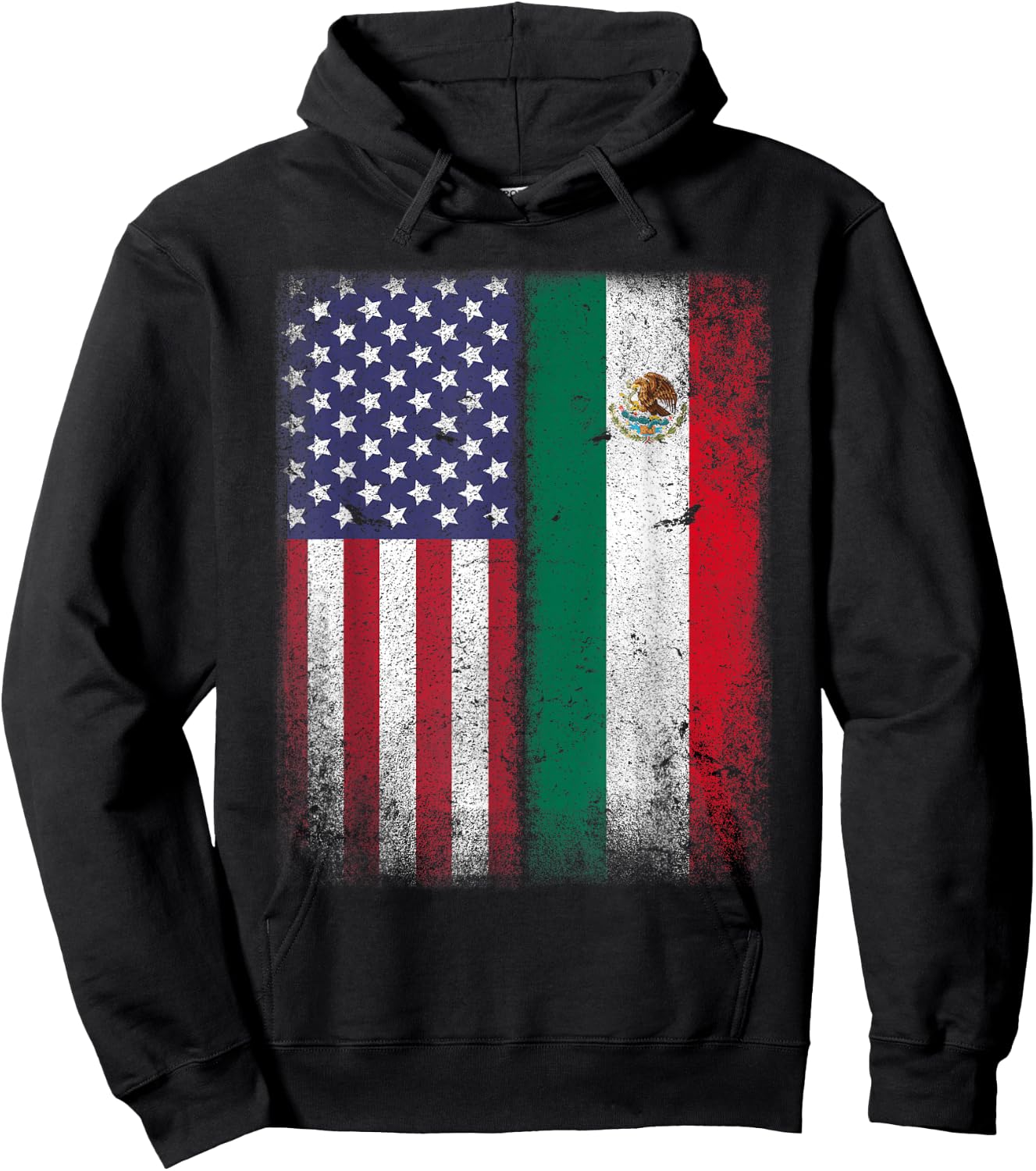 Mexican American Flag Mexico USA Mexicana Mexicano Hoodie - Hoodie | Black
