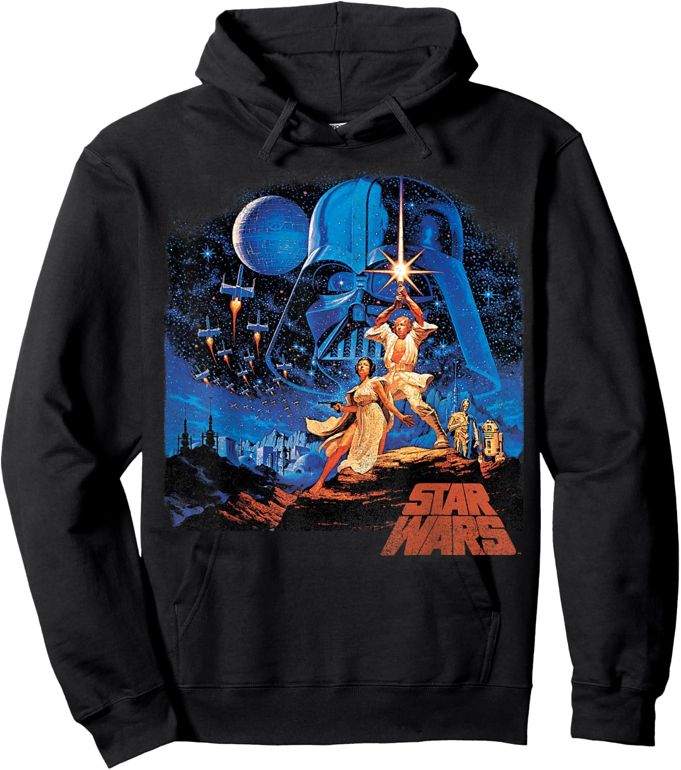 Star Wars A New Hope Classic Vintage Luke Skywalker Poster Hoodie - Hoodie | Black