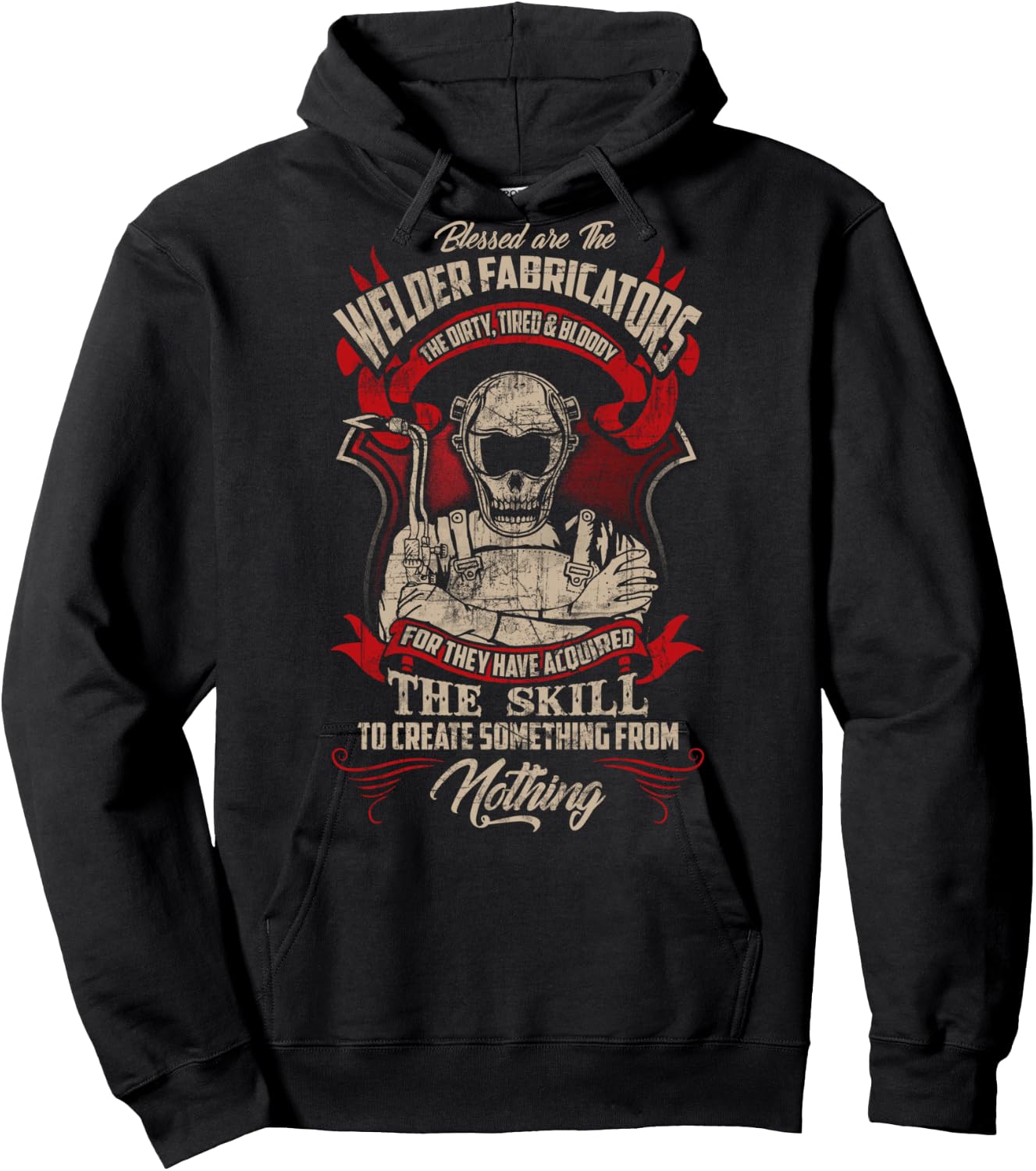 WELDER FABRICATORS Funny Welders Welding Back Hoodie - Hoodie | Black