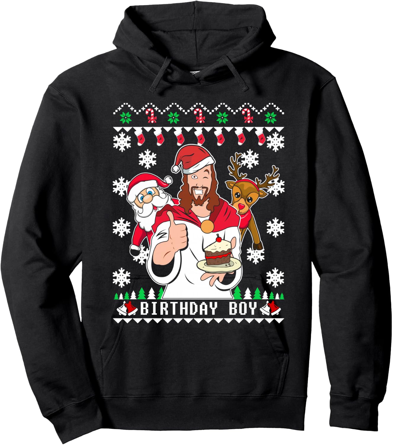 Birthday Boy Men Women Kids Funny Ugly Christmas Hoodie - Hoodie | Black