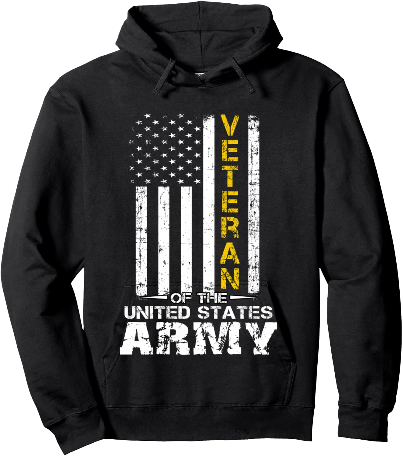 Veteran of United States US Army Gold Hoodie - Hoodie | Black