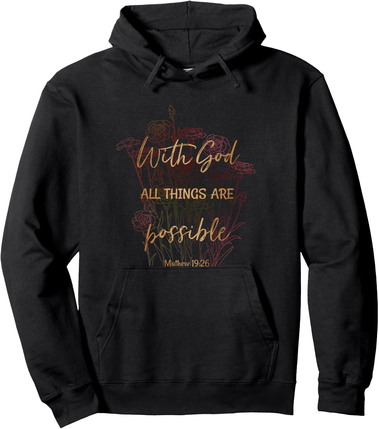 Christian Bible Verse Shirt and Girls Hoodie - Hoodie | Black