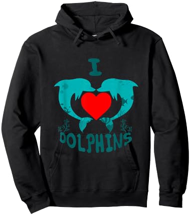 I love dolphins Gift Hoodie - Hoodie | Black