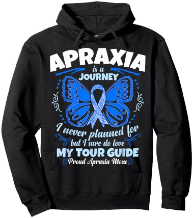 Apraxia Awareness T Shirt - Proud Apraxia Mom Hoodie - Hoodie | Black
