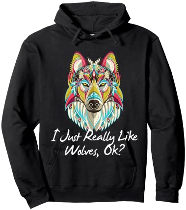 Funny Wolf Shirt Really Like Wolves Wolf Biologist Gift Hoodie - Hoodie | Black