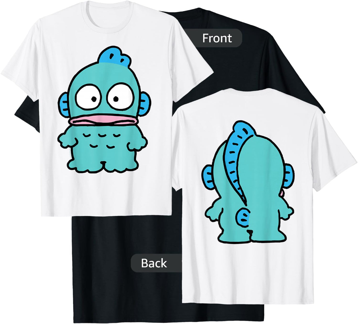 Hangyodon Front and Back Shirt T-Shirt - T-Shirt | Black