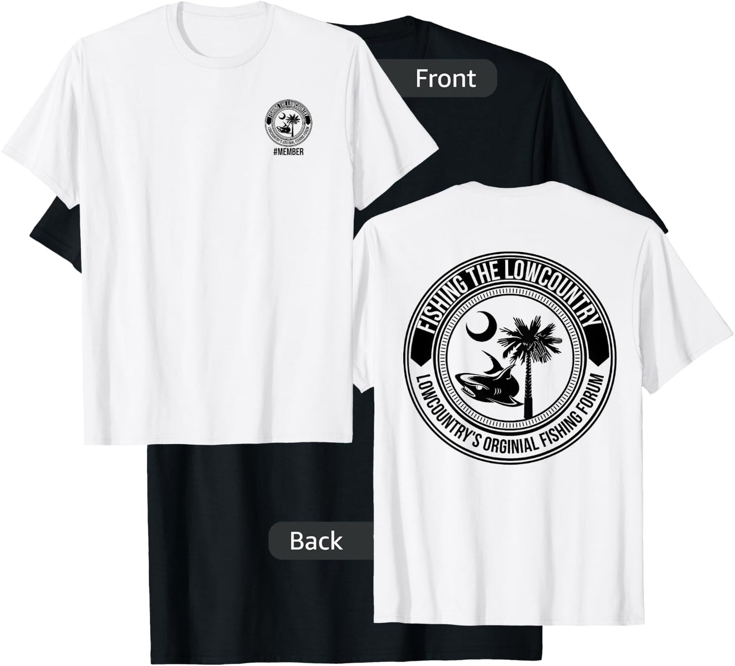 Fishing The Lowcountry Forum Beaufort Charleston T-Shirt - T-Shirt | Black