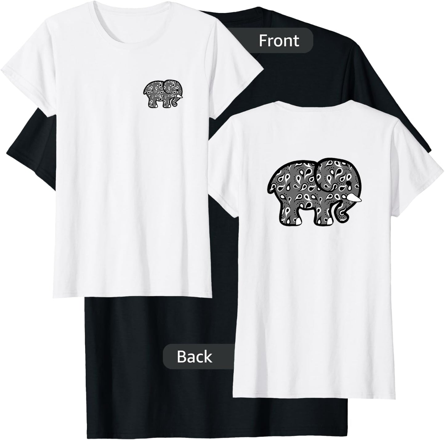 Elephant Ivory Cute Stylish Girls Gift Novelty T-Shirt - T-Shirt | Black