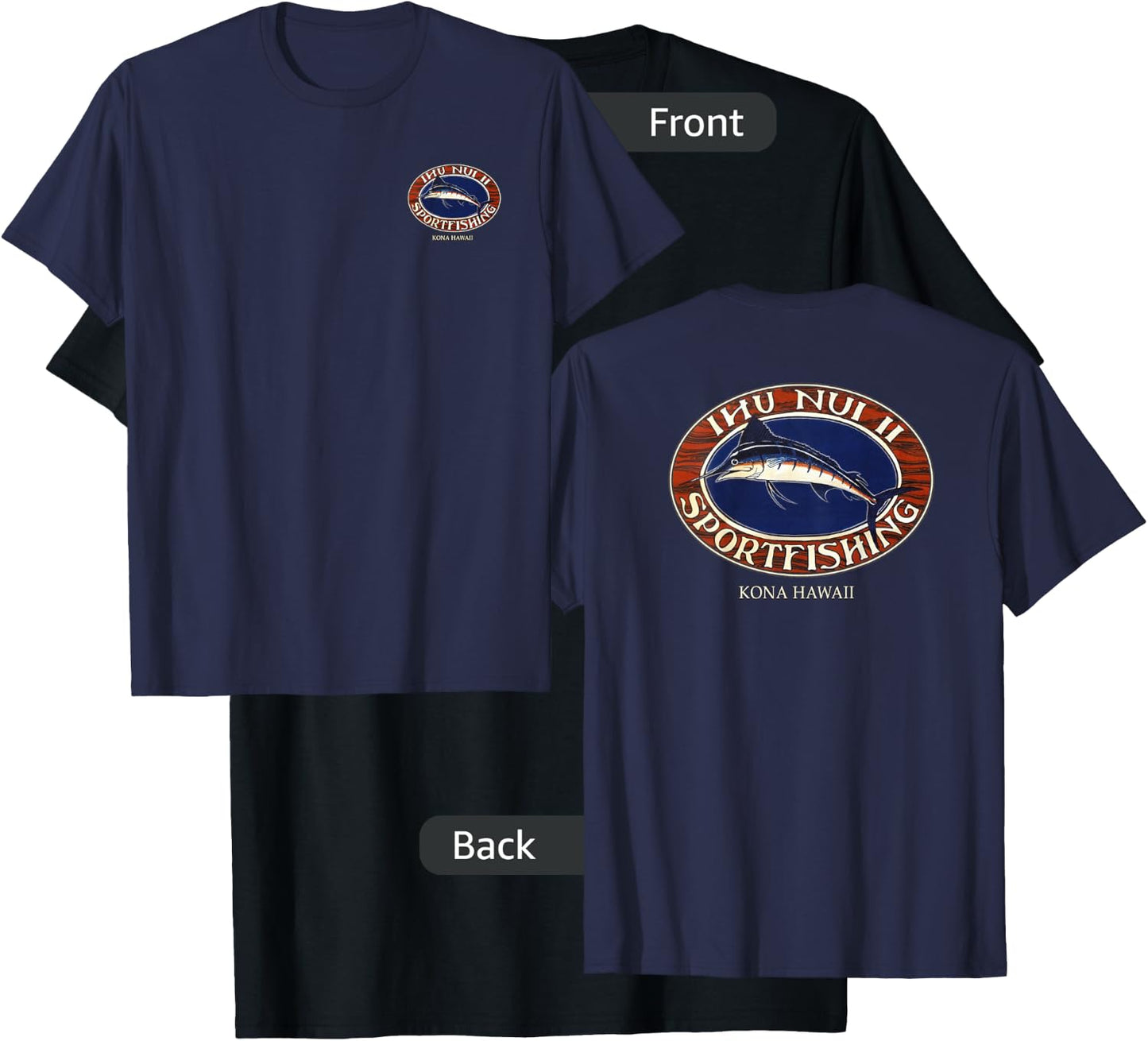 Ihu Nui II Sportfishing - Fishing T-Shirt - T-Shirt | Black