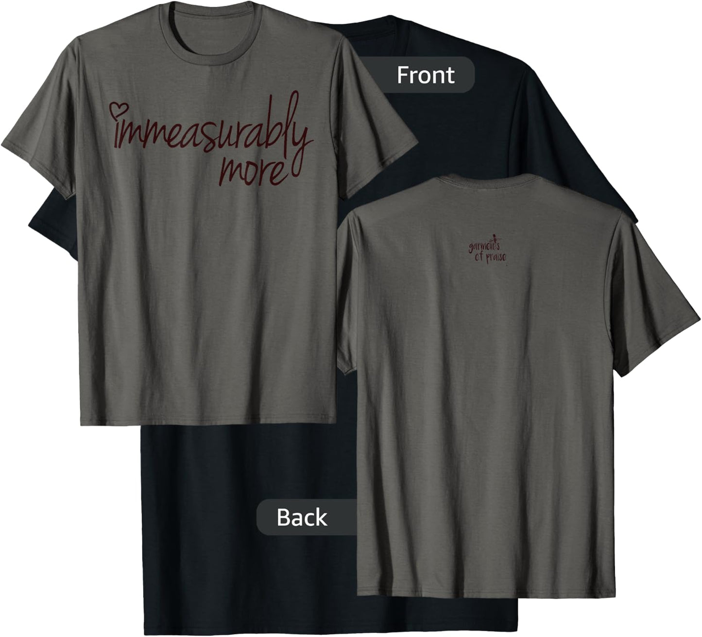 Ephesians 3:20 - Immeasurably More - Inspirational Christian T-Shirt - T-Shirt | Black