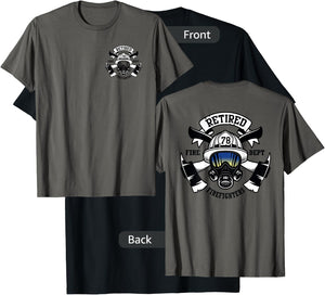Retired Firefighters Tribute - Custom Front & Back T-Shirt - T-Shirt | Black