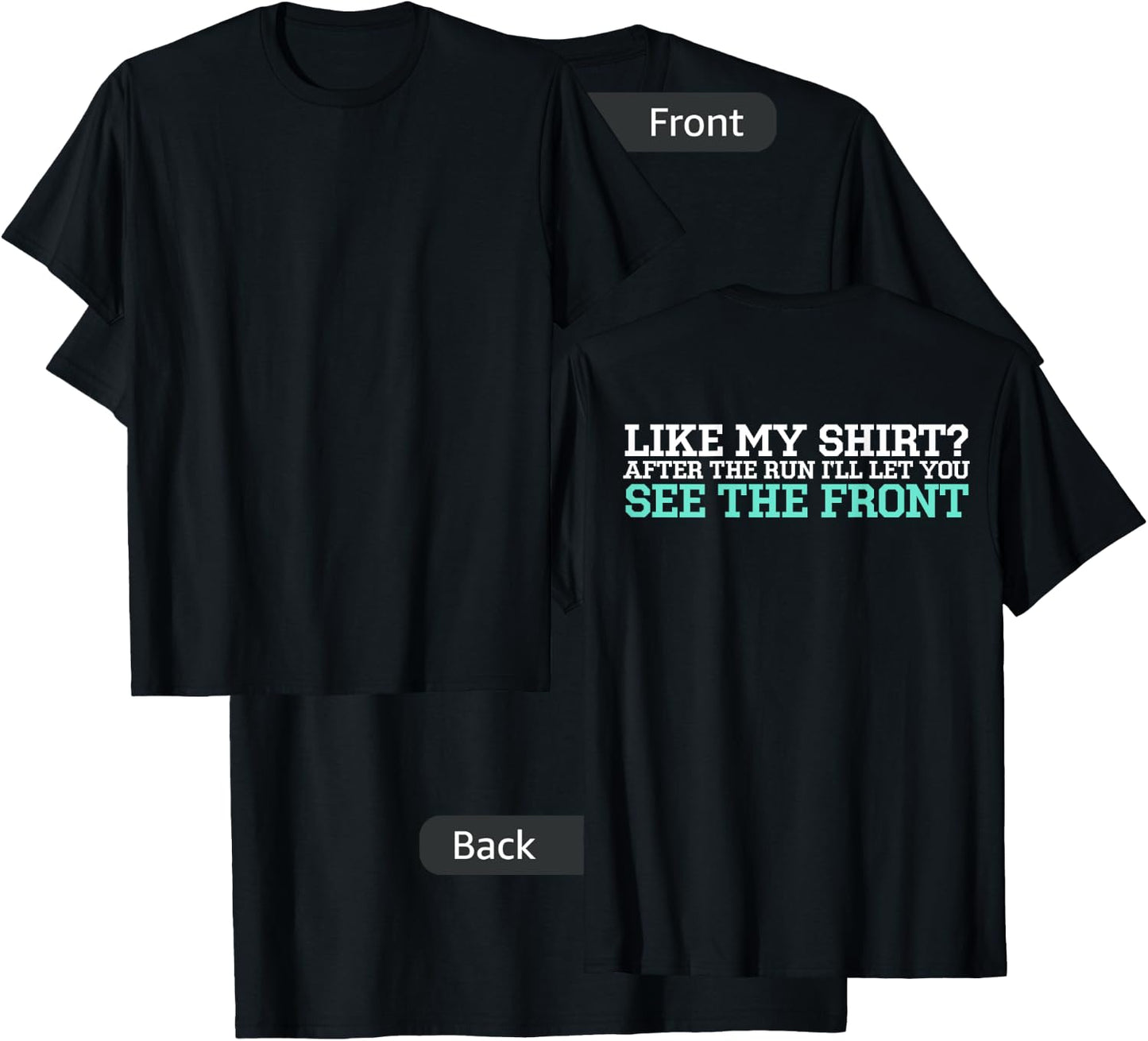Cross Country Running Shirt With Back Print - Funny XC Shirt T-Shirt - T-Shirt | Black