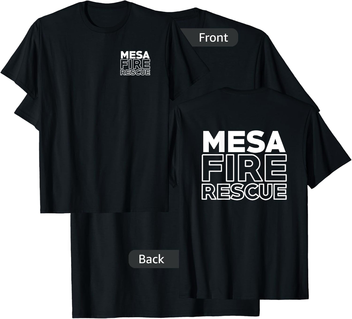 City of Mesa Fire Rescue Arizona Firefighter Duty T-Shirt - T-Shirt | Black