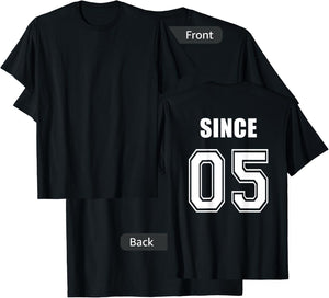 Together since 2005 -couple shirts-Lovers Shirts- King Queen T-Shirt - T-Shirt | Black