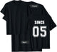 Together since 2005 -couple shirts-Lovers Shirts- King Queen T-Shirt - T-Shirt | Black