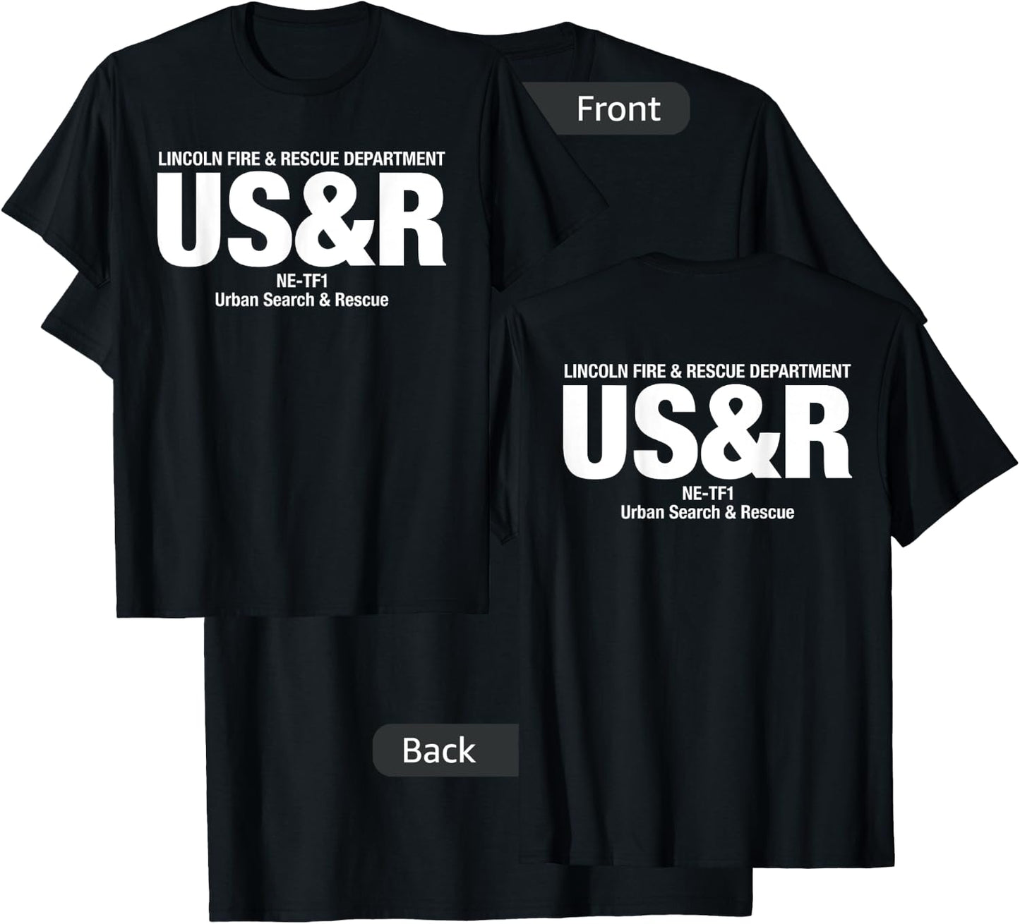 Urban Search & Rescue Nebraska Task Force 1 NE-TF1 Uniform T-Shirt - T-Shirt | Black