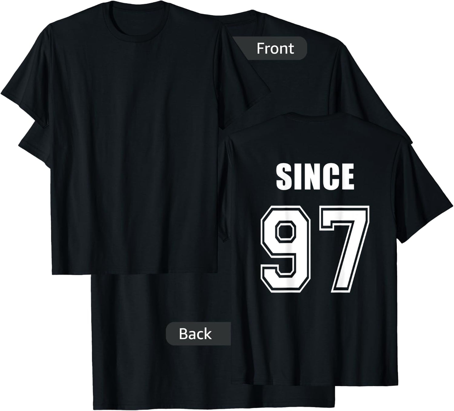 Together since 1997 -couple shirts-Lovers Shirts- King Queen T-Shirt - T-Shirt | Black