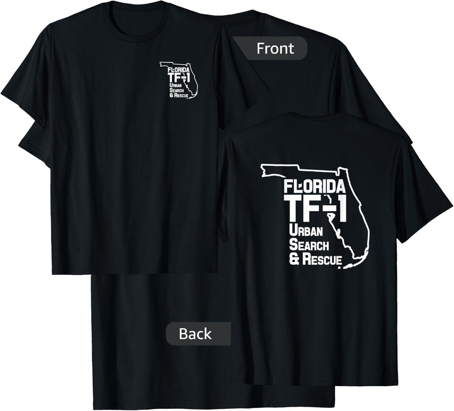 Urban Search & Rescue Florida Task Force 1 FL-TF1 Duty T-Shirt - T-Shirt | Black