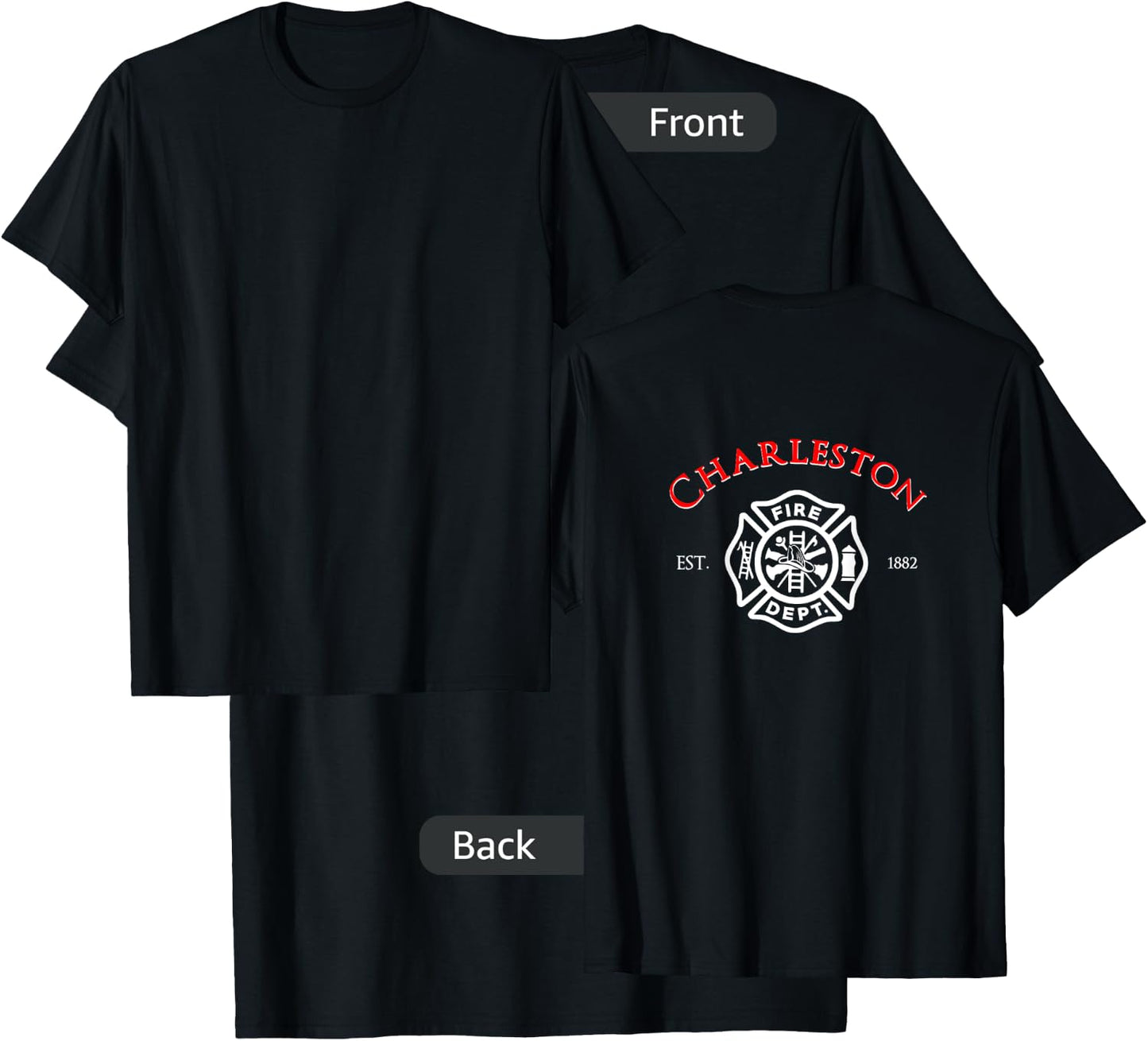 Charleston Fire Rescue South Carolina Firefighter T-Shirt - T-Shirt | Black