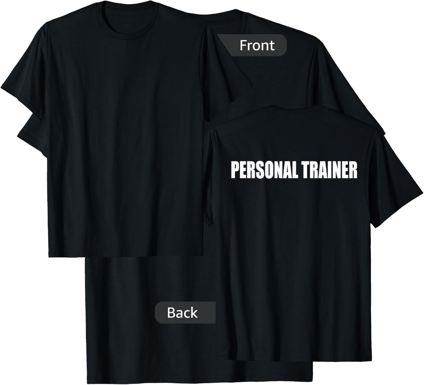 Personal Trainer Shirt - Back Print T-Shirt - T-Shirt | Black