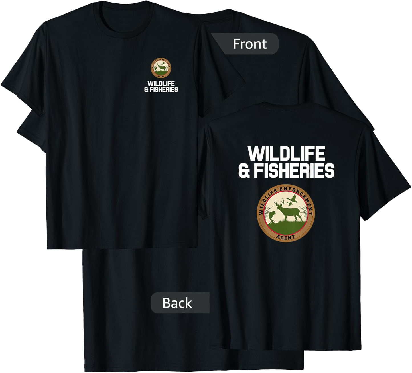 Wildlife Enforcement Officer Agent Uniform T-Shirt - T-Shirt | Black