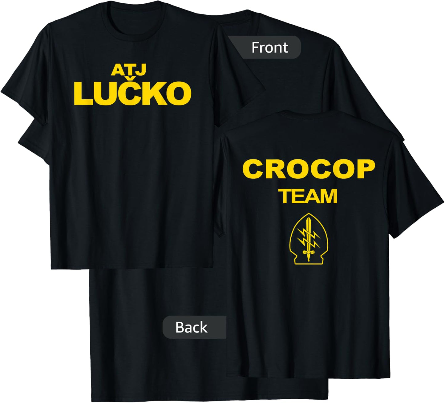 Croatian Police Anti-terrorist Unit ATJ LUCKO Crocop Team T-Shirt - T-Shirt | Black