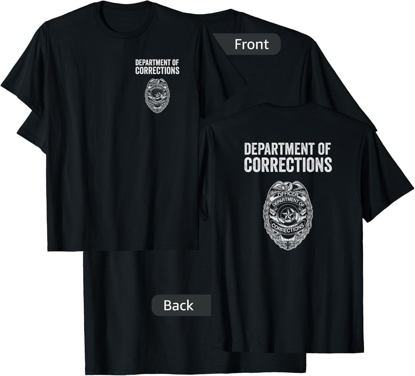 Correctional Officer Shirt Gifts Department Of Corrections T-Shirt - T-Shirt | Black