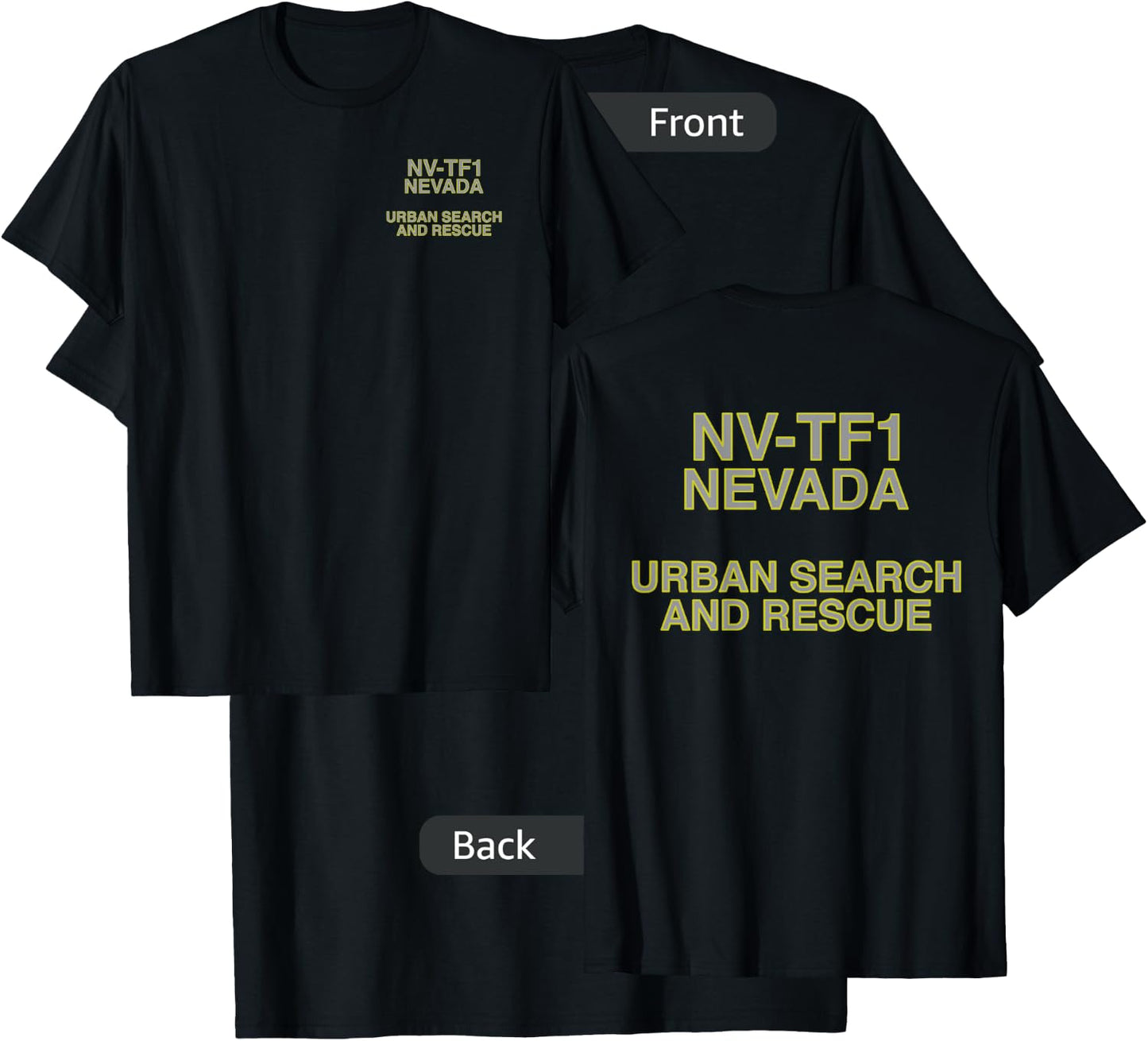 Urban Search & Rescue Nevada Task Force 1 NV-TF1 Duty T-Shirt - T-Shirt | Black