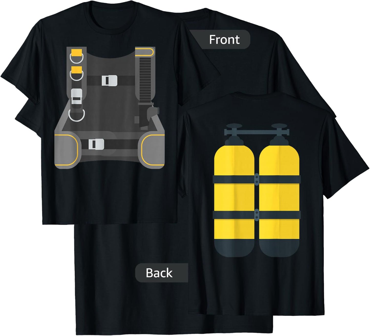 Scuba Diver Costume Last Minute Halloween T-Shirt - T-Shirt | Black