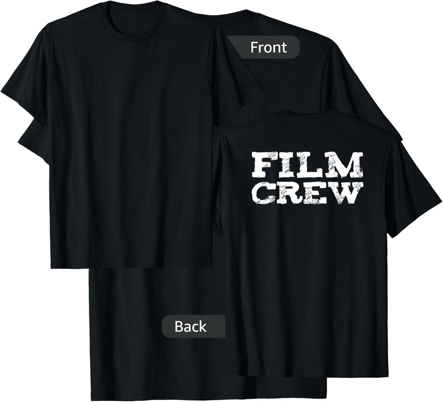 Back ONLY Film Crew TV Camera Production Shirt T-Shirt - T-Shirt | Black