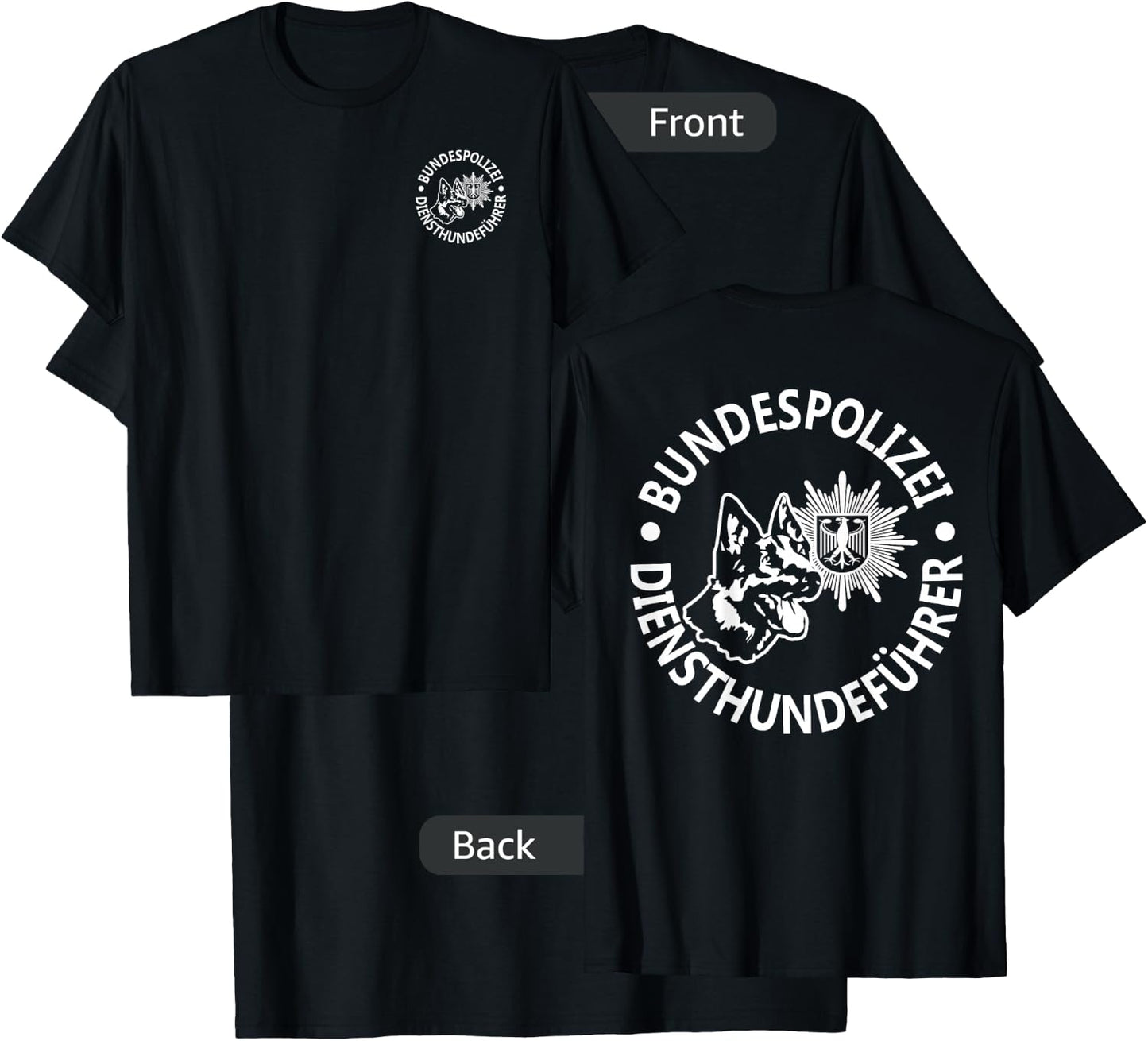 Germany K9 Police Bundespolizei T-Shirt - T-Shirt | Black