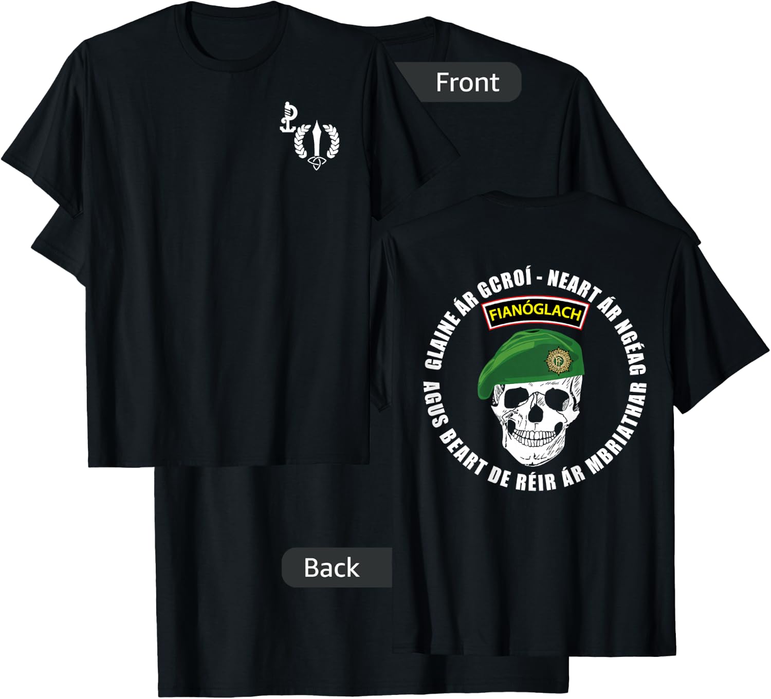 Ireland ARW Army Ranger Wing Irish Special Forces T-Shirt - T-Shirt | Black