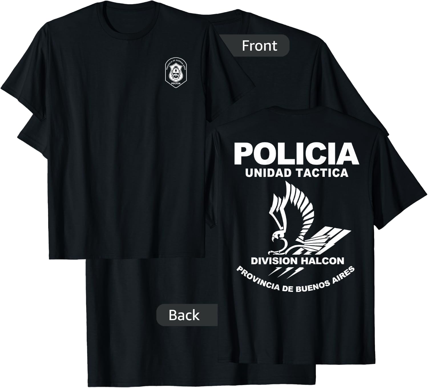 Argentina Buenos Aires Special Police Forces Halcon T-Shirt - T-Shirt | Black